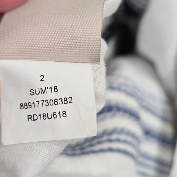 RACHEL Rachel Roy Lola Dress Cotton Stripe Cut-Out Twist Bodice Knee-Length 2 - Picture 12 of 13